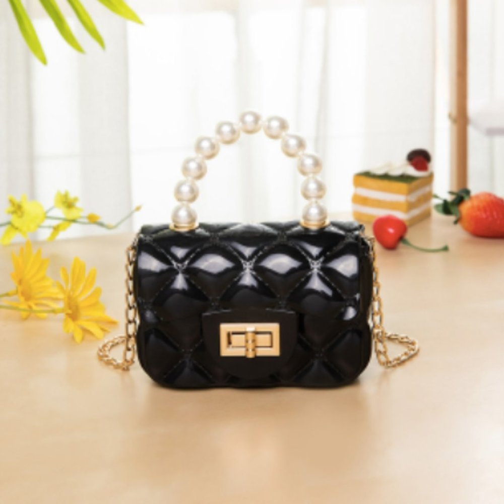NWT PVC Quilted Mini Micro Purse